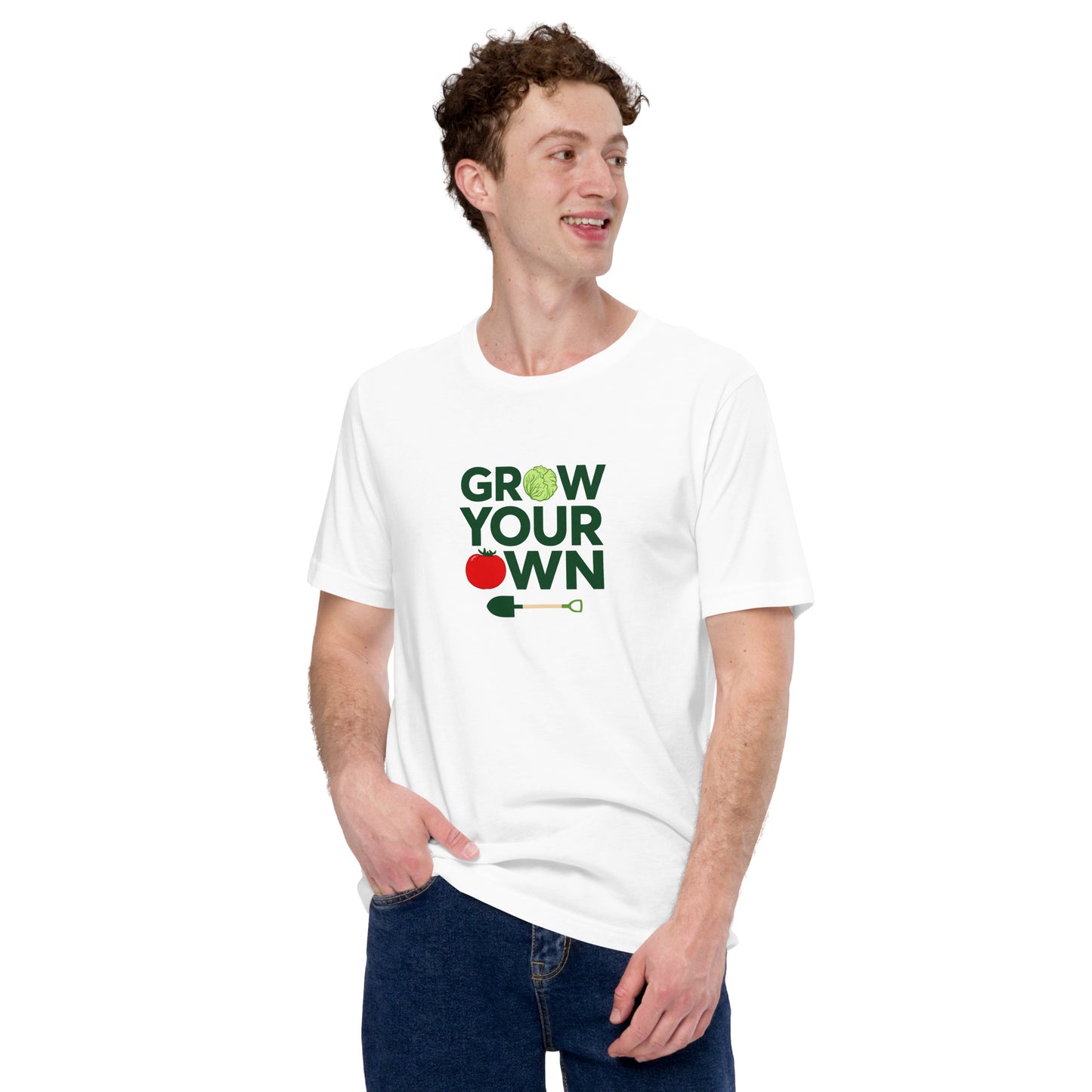 grow your own veggies white tshirt