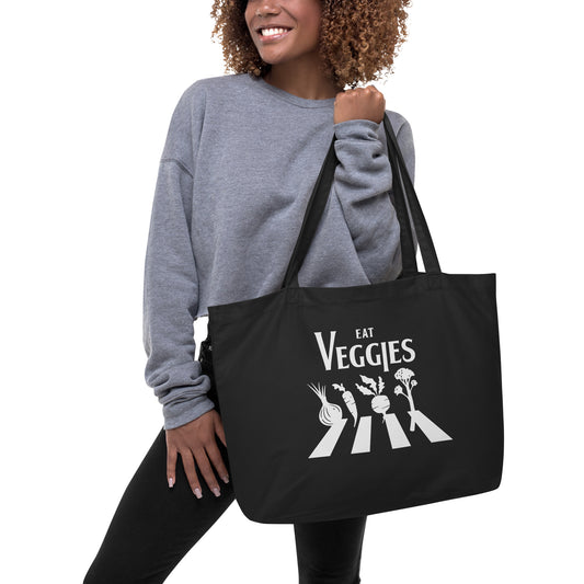 Veggie Road Large Organic Tote Bag