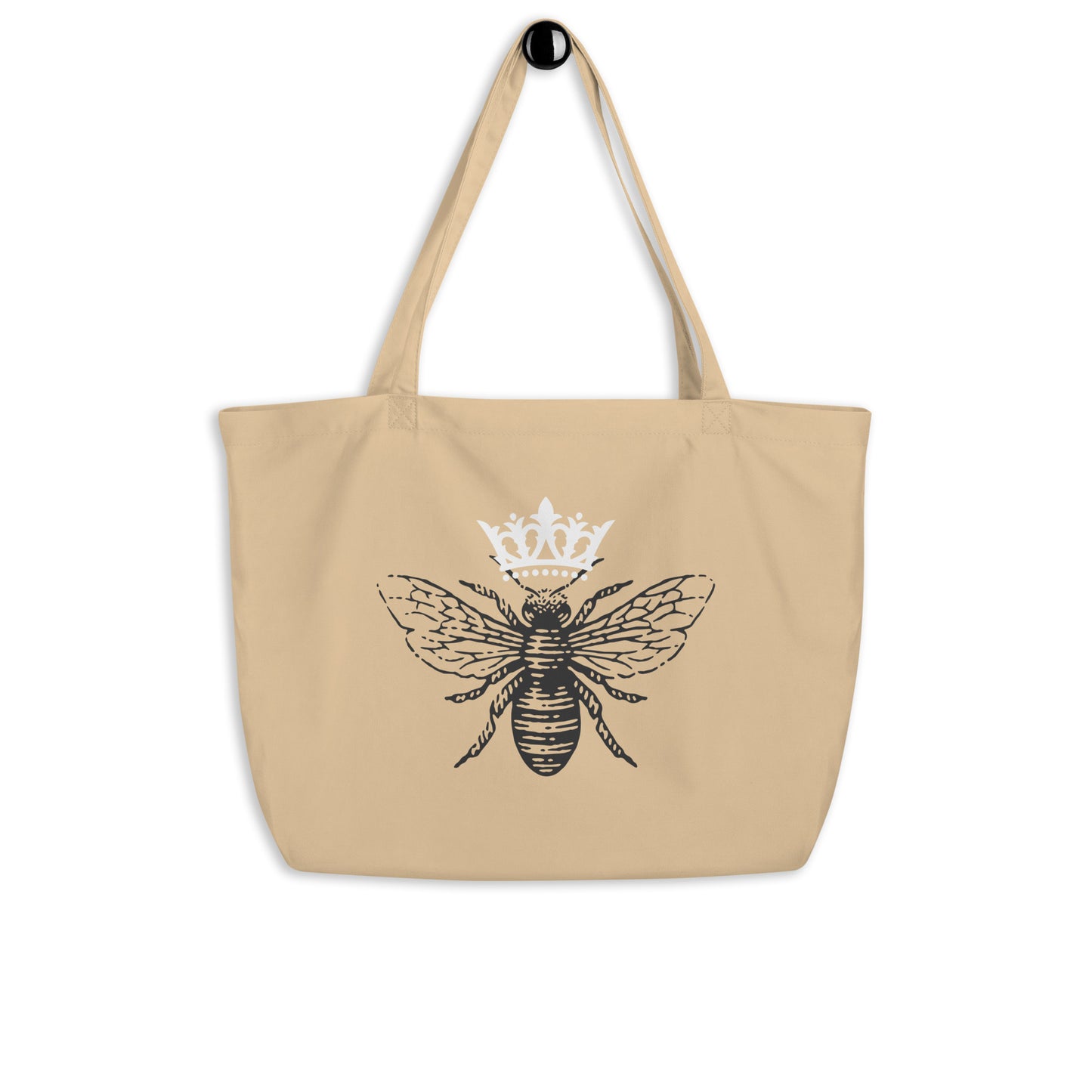 Queen Bee Large Organic Tote Bag