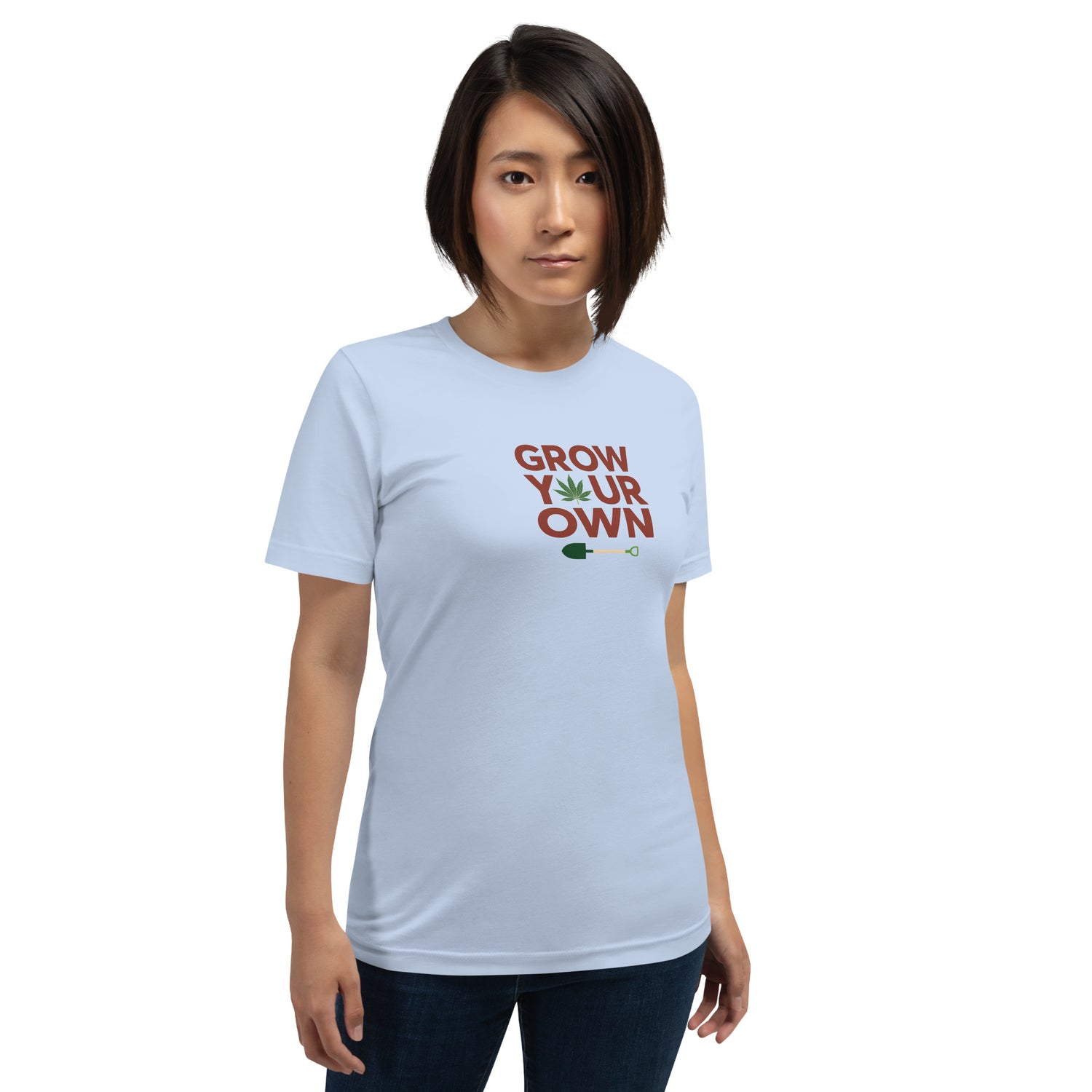 grow your own weed blue tshirt