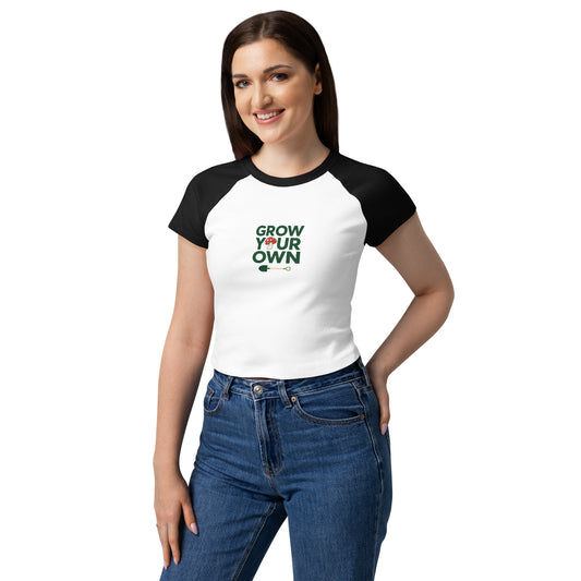 Grow Your Own Women’s Baby Tee - Mushroom